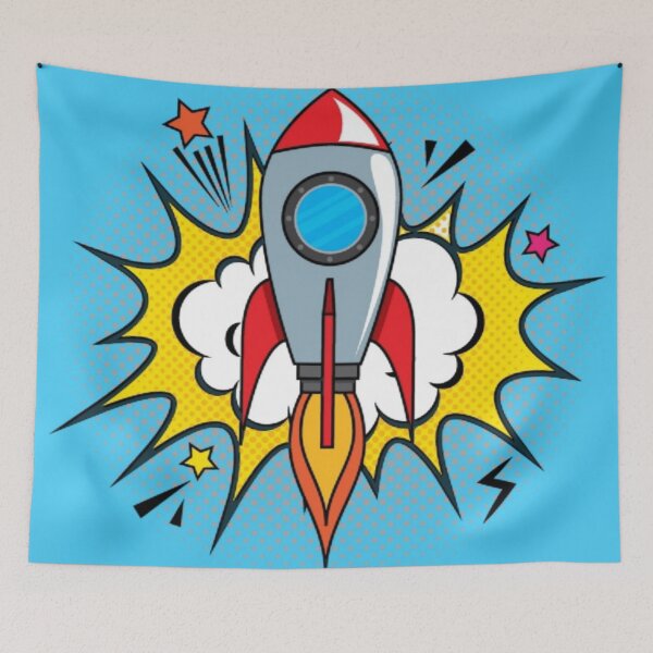 Item preview, Pop art rocket designed and sold by MarioColtello.