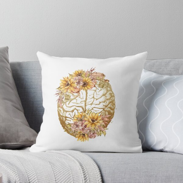 Item preview, Vintage Brain Anatomy with flowers designed and sold by Lawandmedical.