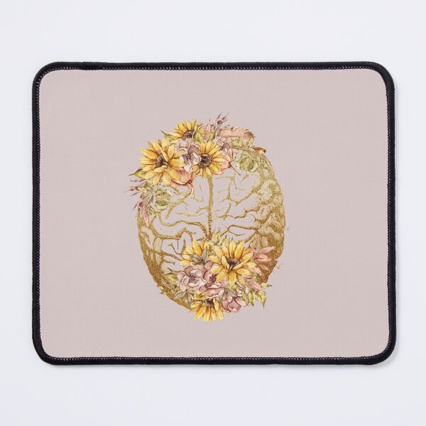 Item preview, Vintage Brain Anatomy with flowers designed and sold by Lawandmedical.