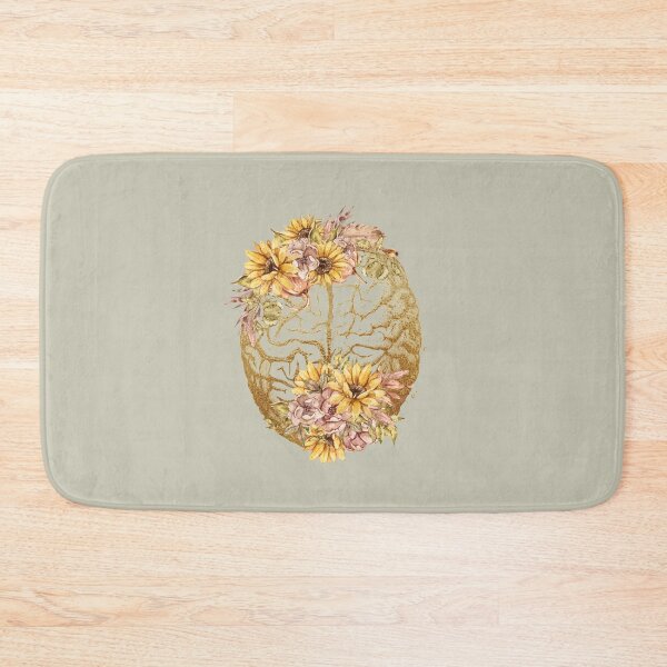Item preview, Vintage Brain Anatomy with flowers designed and sold by Lawandmedical.