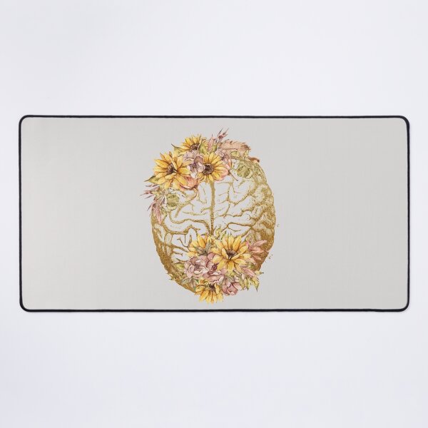 Item preview, Vintage Brain Anatomy with flowers designed and sold by Lawandmedical.