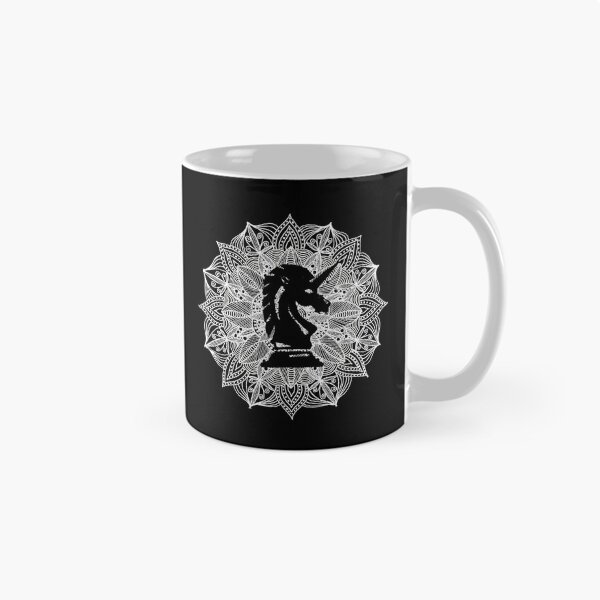Item preview, Mandala Circle Chess Knight Unicorn designed and sold by Sebastian Grafmann.