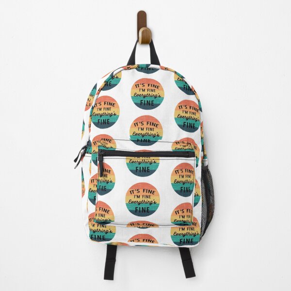 Item preview, It's Fine I'm Fine Everything's Fine Funny Sarcastic Saying Retro Sunset is perfect when you're stressed, annoyed, or just completely lost designed and sold by Rabbitti.