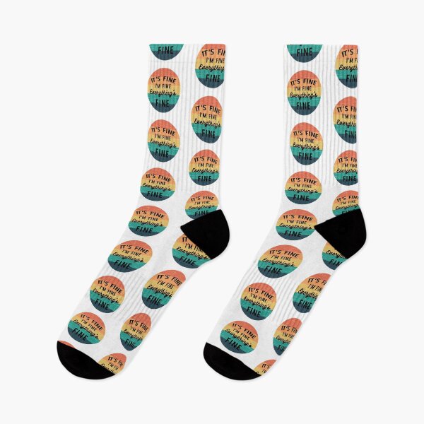 Item preview, It's Fine I'm Fine Everything's Fine Funny Sarcastic Saying Retro Sunset is perfect when you're stressed, annoyed, or just completely lost designed and sold by Rabbitti.
