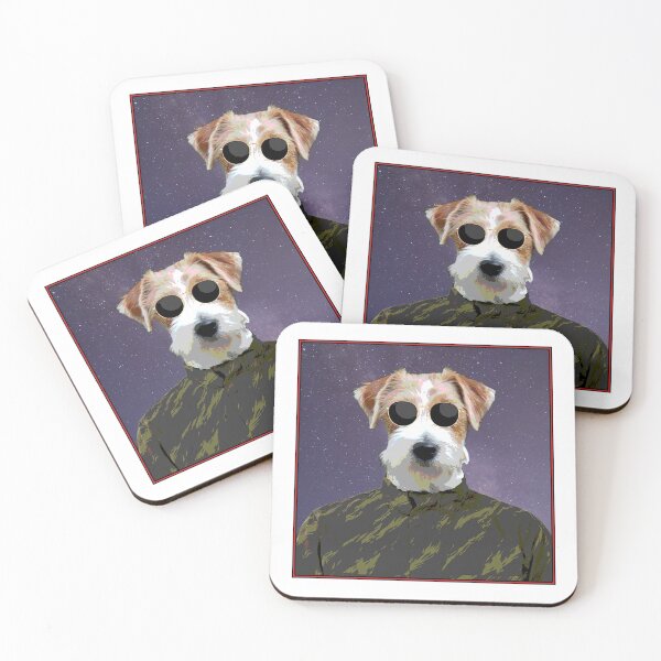 Item preview, Dog wearing a jacket and shades designed and sold by Moetaha9.
