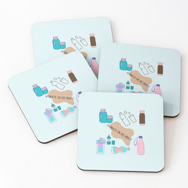 Item preview,  HYDRATE OR DIE DRATE HYDROFLASK STICKER PACK. hydro stickers pack water for life. designed and sold by Featuring Lynn.