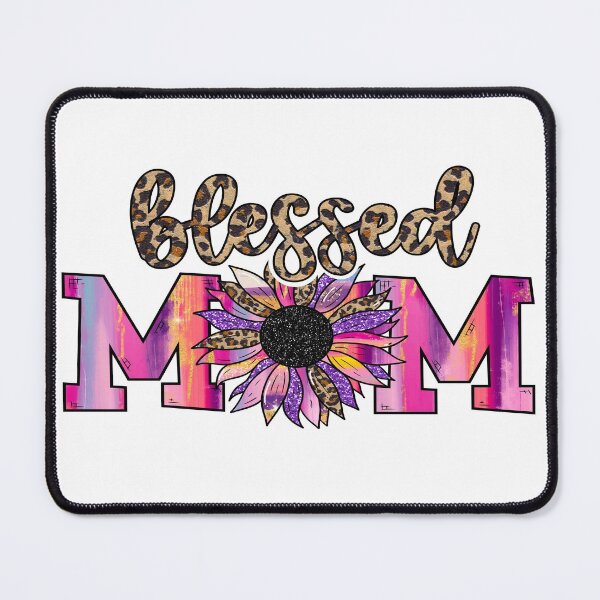 Item preview, Blessed Mom leopard print typography designed and sold by exr378.