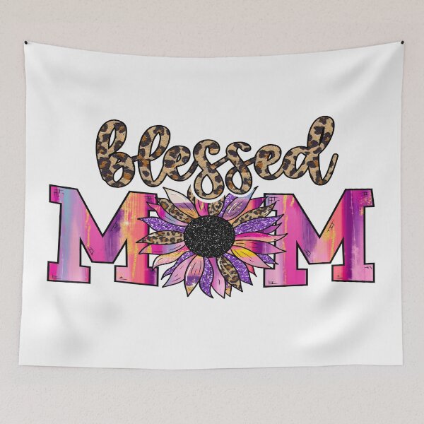 Item preview, Blessed Mom leopard print typography  designed and sold by exr378.