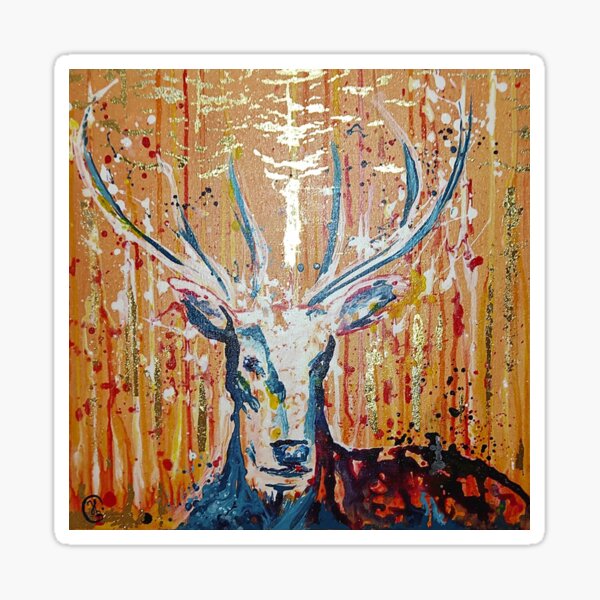 Cerf Totem Sticker