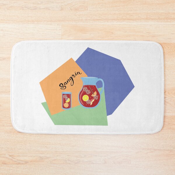 Item preview, Geometric and colorful design of a glass and a jar of sangria designed and sold by Martapp.