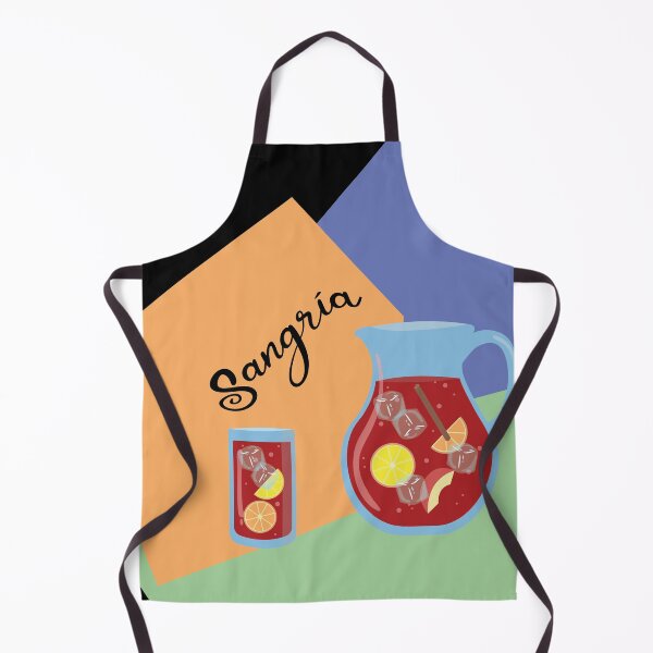 Item preview, Geometric and colorful design of a glass and a jar of sangria designed and sold by Martapp.