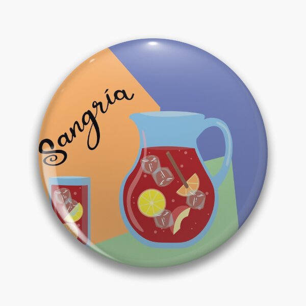 Item preview, Geometric and colorful design of a glass and a jar of sangria designed and sold by Martapp.