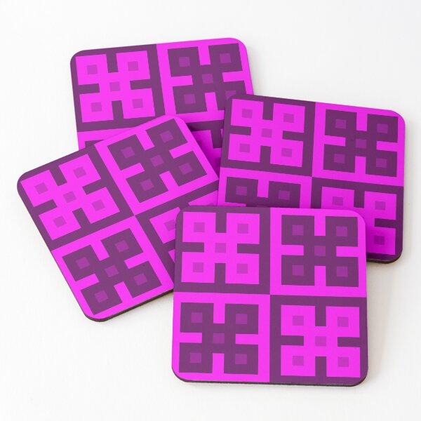 Item preview, Pink Pixel Quincunx, Patterns of Five designed and sold by rin3d .