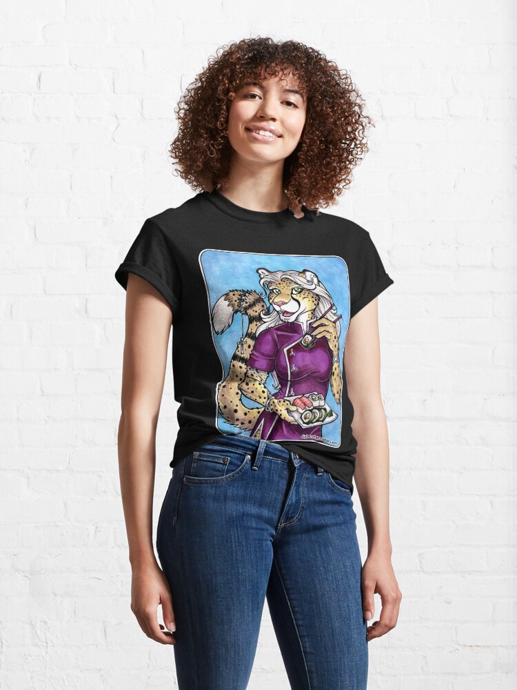 Thumbnail 4 of 7, Classic T-Shirt, Sushi Cheetah designed and sold by cybercat.