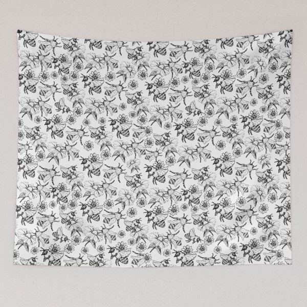 Item preview, Vintage Honey Bees Patterns designed and sold by Saraartwork.