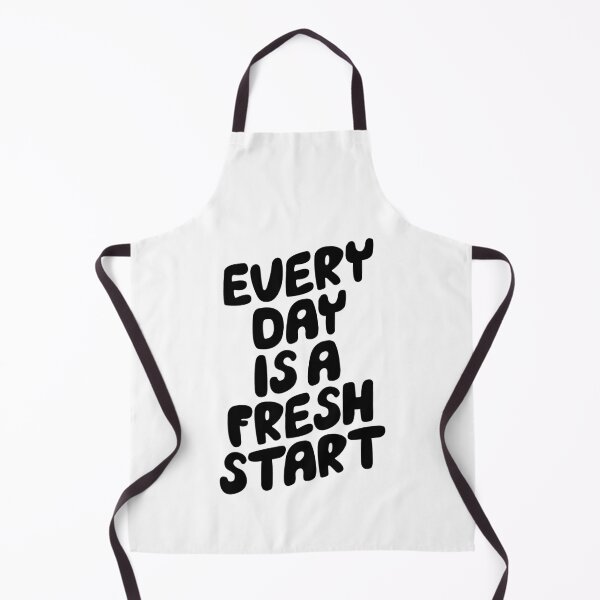 Item preview, EVERDAY IS A FRESH START black and white hand lettered motivational typography inspirational home wall bedroom decor designed and sold by MotivatedType.