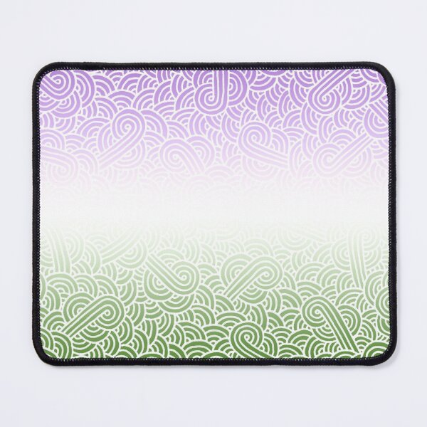 Item preview, Ombré genderqueer colours and white swirls doodles designed and sold by savousepate.