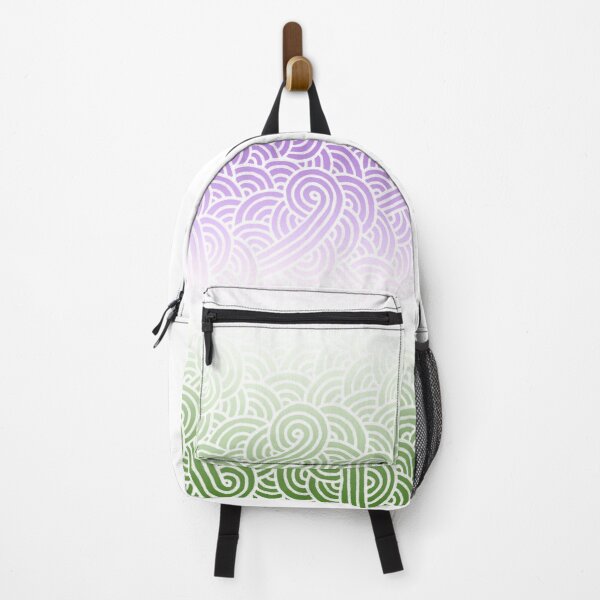 Item preview, Ombré genderqueer colours and white swirls doodles designed and sold by savousepate.