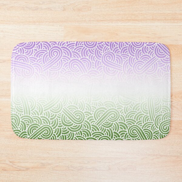 Item preview, Ombré genderqueer colours and white swirls doodles designed and sold by savousepate.