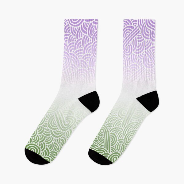 Item preview, Ombré genderqueer colours and white swirls doodles designed and sold by savousepate.
