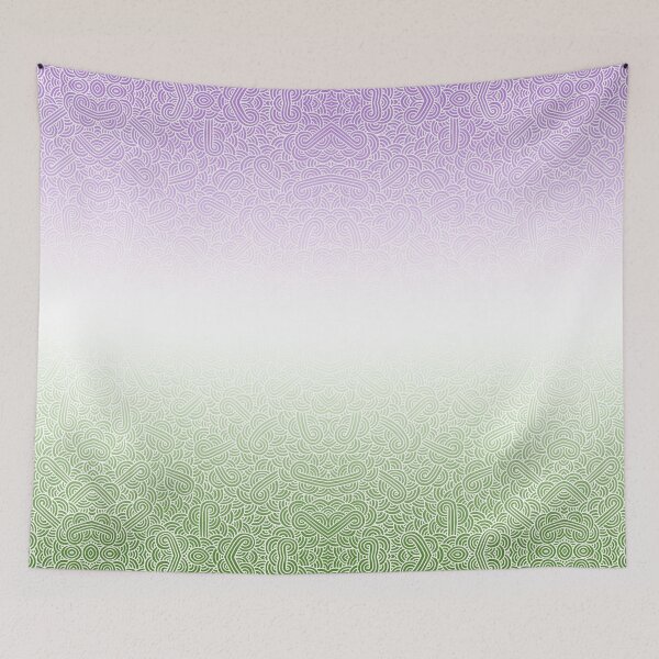 Item preview, Ombré genderqueer colours and white swirls doodles designed and sold by savousepate.