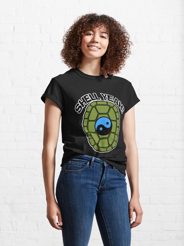 Thumbnail 4 of 7, Classic T-Shirt, Shell Yeah Blue Sticker designed and sold by cybercat.