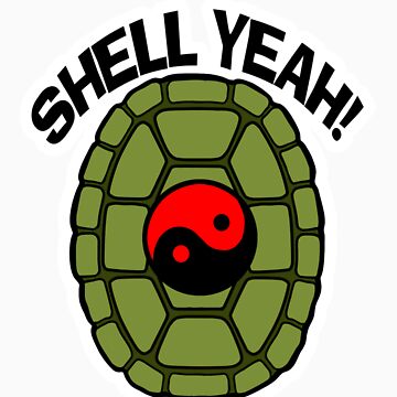 Artwork thumbnail, Shell Yeah Red Sticker by cybercat