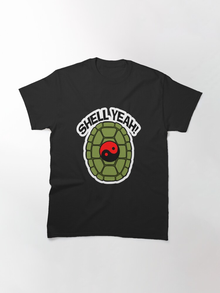 Thumbnail 3 of 7, Classic T-Shirt, Shell Yeah Red Sticker designed and sold by cybercat.