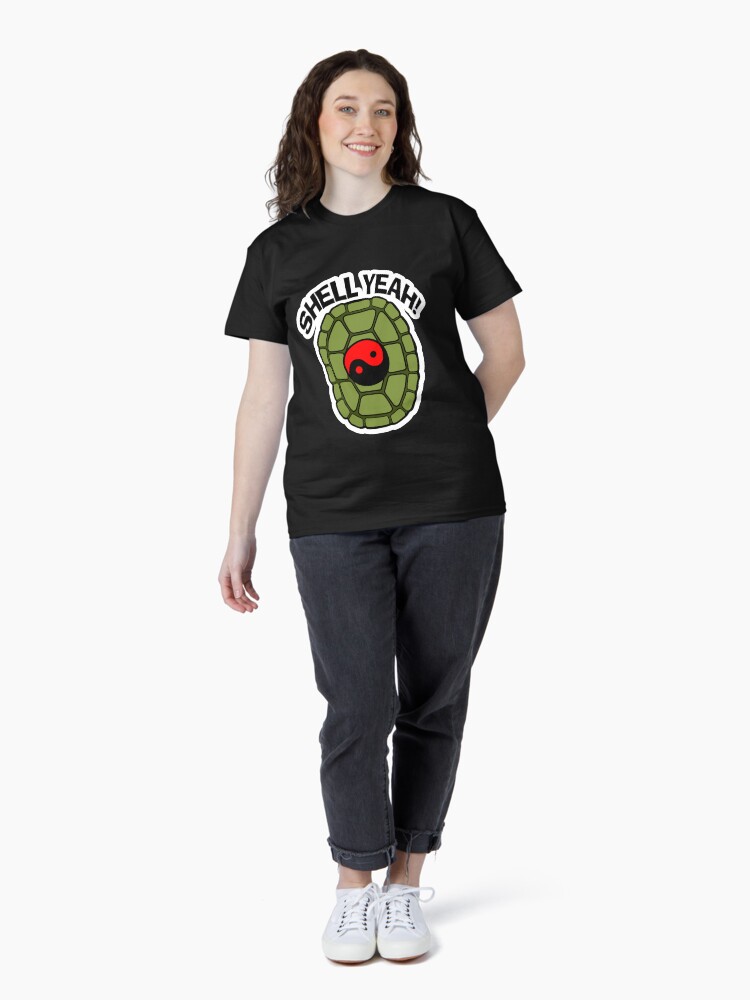 Thumbnail 4 of 7, Classic T-Shirt, Shell Yeah Red Sticker designed and sold by cybercat.