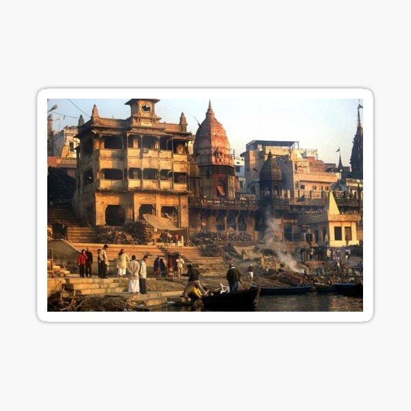 "Varanasi the first sacred city" Sticker for Sale by whisper41