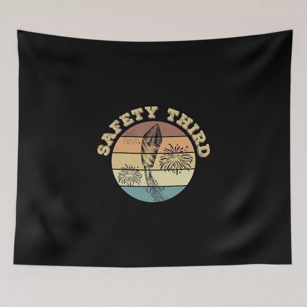 Item preview, Safety Third Fireworks Certified Pyrotechnician Retro designed and sold by StrongShirts.