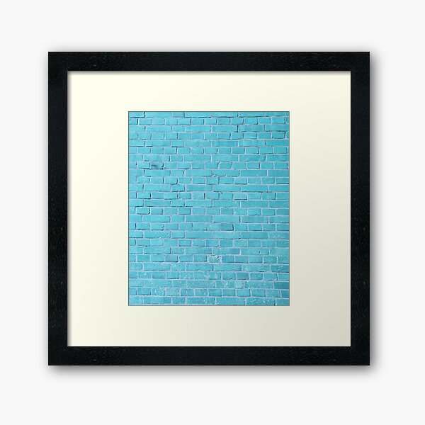 Item preview, Turquoise Blue Brick Wall designed and sold by cgroenewald.