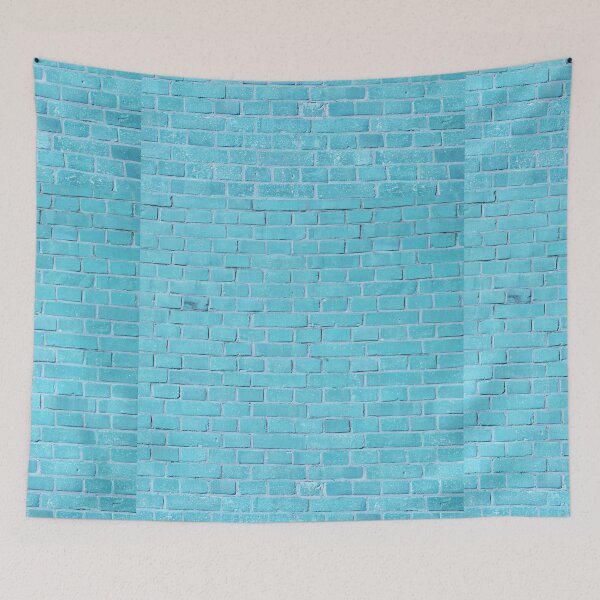 Item preview, Turquoise Blue Brick Wall designed and sold by cgroenewald.