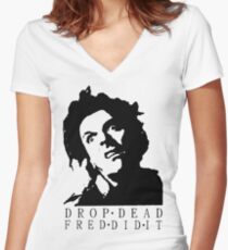 Drop Dead Fred Women's Fitted V-Neck T-Shirt