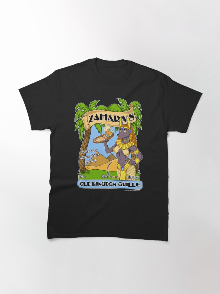 Thumbnail 3 of 7, Classic T-Shirt, Zahara's Old Kingdom Grille Restaurant Parody designed and sold by cybercat.