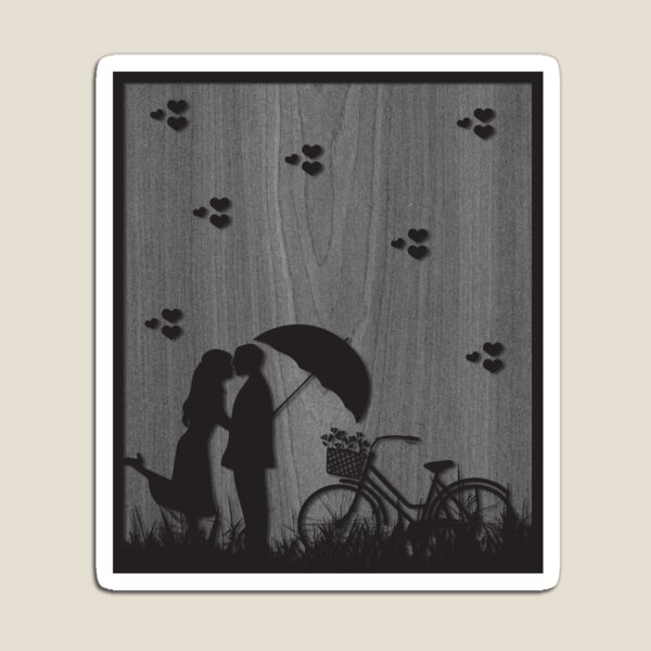 Item preview, 3D Couple With Hearts Gray Design designed and sold by Artsy Sign.