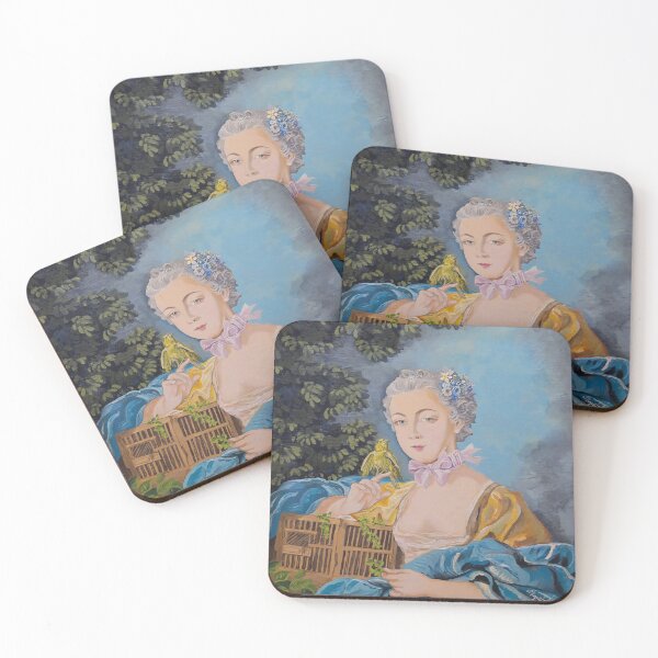 Item preview, Romantic scene Marie with a bird by François Boucher art by Miguel Matos Official designed and sold by MiguelMatosArt.