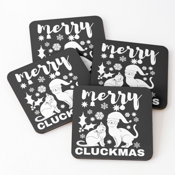 Item preview, funny christmas cat pajama, merry cluckmas designed and sold by Salwastore.