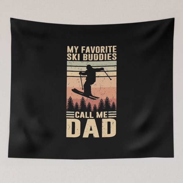 Item preview, My Favorite Ski Buddies Call Me Dad - Skiing Lover Vintage designed and sold by print hasan.
