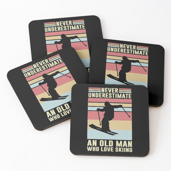 Item preview, Vintage Never Underestimate An Old Man Who Love Skiing - Ski lover Grandpa designed and sold by print hasan.