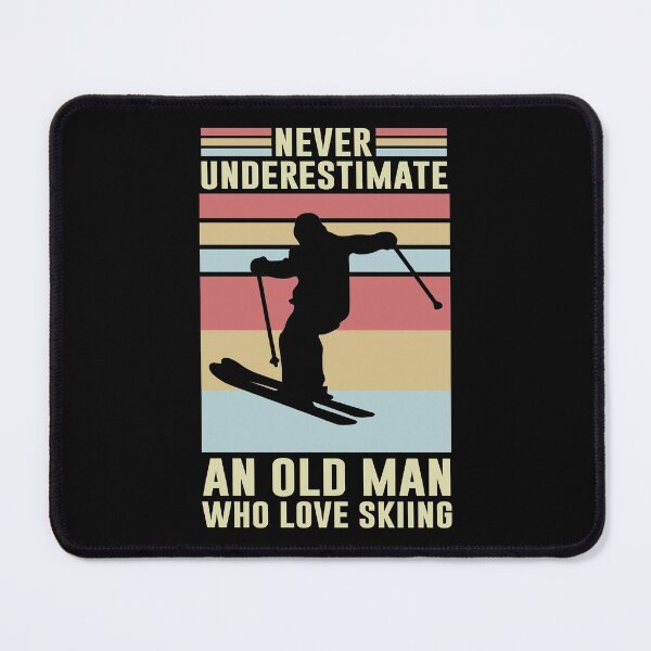 Item preview, Vintage Never Underestimate An Old Man Who Love Skiing - Ski lover Grandpa designed and sold by print hasan.