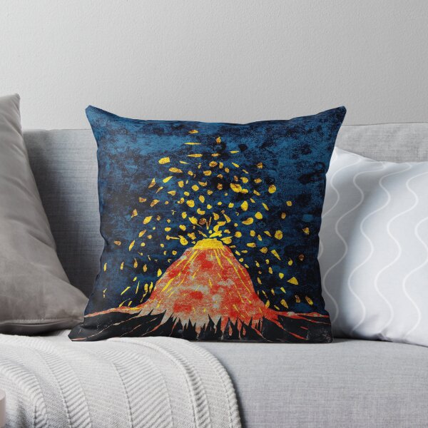 Volcano Eruption Throw Pillow