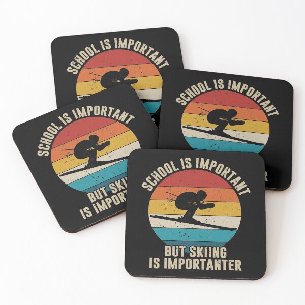 Item preview, Vintage School Is Important But Skiing Is Importanter - Skiing Lover Life designed and sold by print hasan.