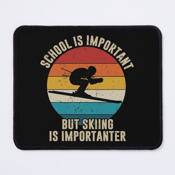 Item preview, Vintage School Is Important But Skiing Is Importanter - Skiing Lover Life designed and sold by print hasan.