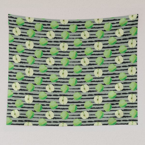 Item preview, Apples and black stripe designed and sold by FunnyChameleon.