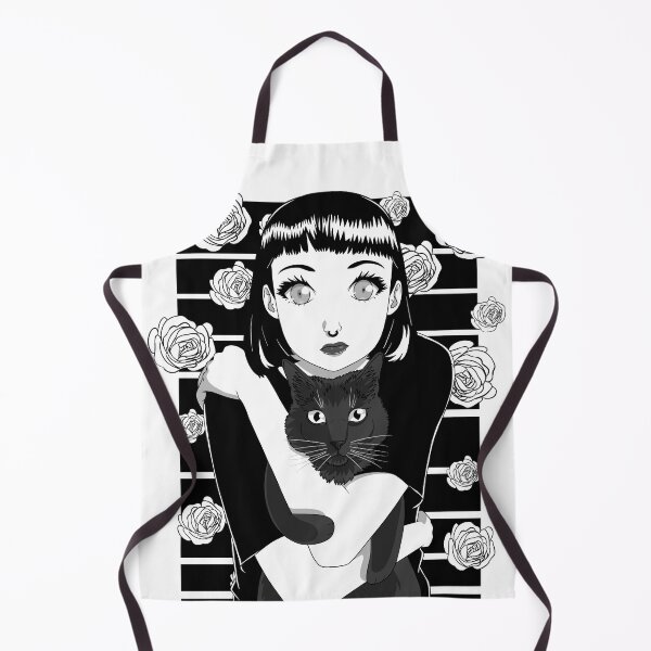 Item preview, Goth Anime Girl Black Gothic Cat Japanese Vaporware designed and sold by Nosek1ng.