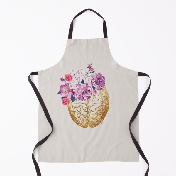 Item preview, Vintage Brain Anatomy with flowers designed and sold by Lawandmedical.