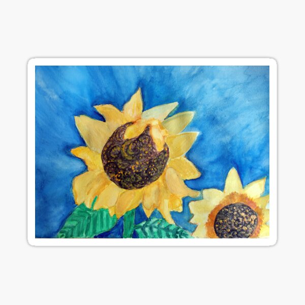 Watercolor Sunflowers Sticker