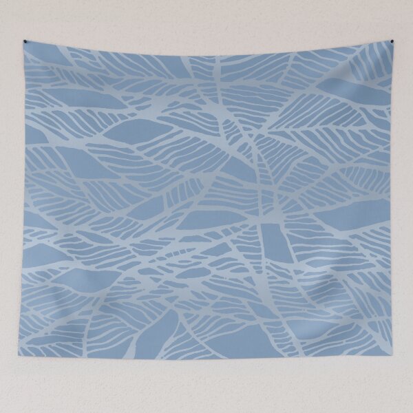Item preview, Elegant Abstract line art in sky blue background designed and sold by jeanyun48.