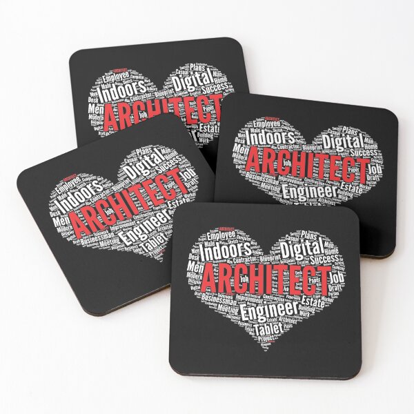 Item preview, Architect Heart Shape Word Cloud Design for architects product designed and sold by theodoros20.